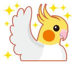 Cockatiel with a cute cheek2 sticker #12829831