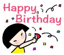 Greeting of bobbed-cyan sticker #12833442