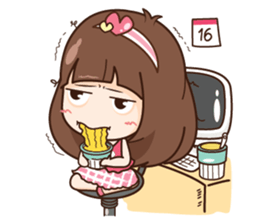 Milin a Cute office lady + sticker #12834185