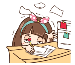 Milin a Cute office lady + sticker #12834199