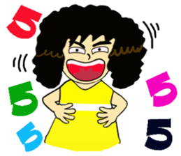 Miss curly hair sticker #12834381