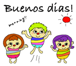 Merlin and Arlene and Yulin  " in Spain" sticker #12835884