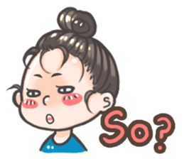 Girl cute talk sticker #12837190