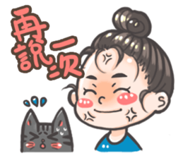 Girl cute talk sticker #12837191