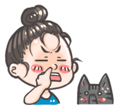 Girl cute talk sticker #12837193