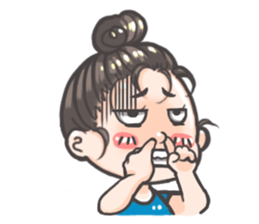 Girl cute talk sticker #12837194