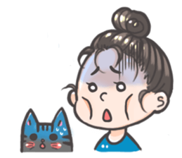 Girl cute talk sticker #12837195