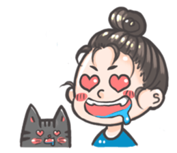 Girl cute talk sticker #12837196