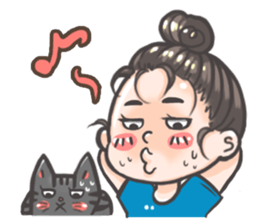 Girl cute talk sticker #12837197