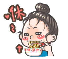 Girl cute talk sticker #12837198