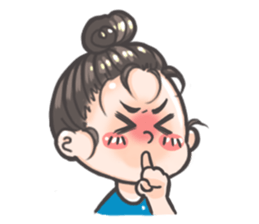 Girl cute talk sticker #12837202