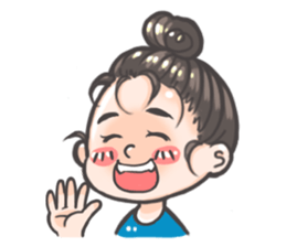 Girl cute talk sticker #12837206