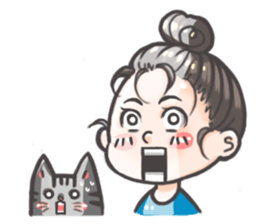 Girl cute talk sticker #12837212