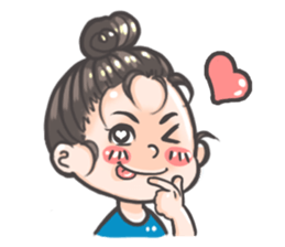 Girl cute talk sticker #12837214
