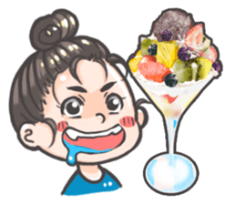 Girl cute talk sticker #12837222