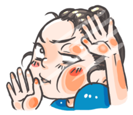 Girl cute talk sticker #12837226