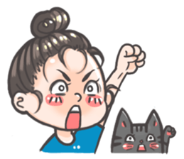 Girl cute talk sticker #12837228