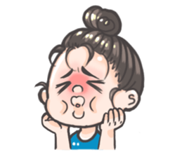 Girl cute talk sticker #12837230