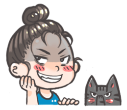 Girl cute talk sticker #12837232