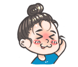 Girl cute talk sticker #12837240