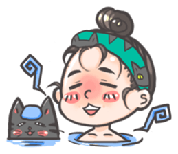 Girl cute talk sticker #12837242