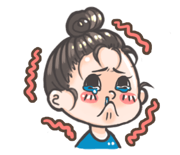 Girl cute talk sticker #12837244