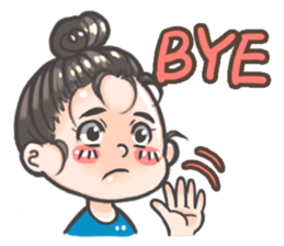 Girl cute talk sticker #12837248