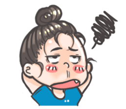Girl cute talk sticker #12837250