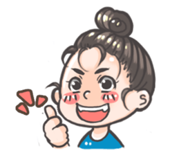 Girl cute talk sticker #12837252