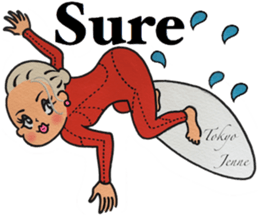 Tokyo Jenne Surfer sticker #12837273