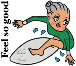 Tokyo Jenne Surfer sticker #12837281