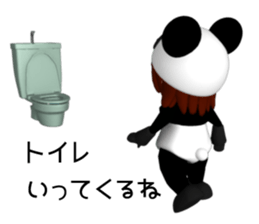 Sophia is wearing a panda suit sticker #12837898