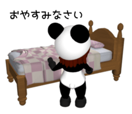 Sophia is wearing a panda suit sticker #12837900