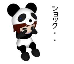 Sophia is wearing a panda suit sticker #12837906