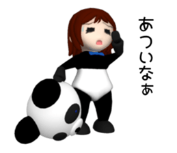 Sophia is wearing a panda suit sticker #12837917