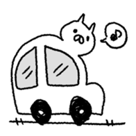 not hand drawing cat sticker #12838309