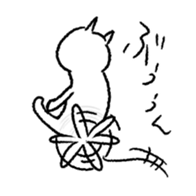 not hand drawing cat sticker #12838317