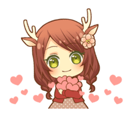 Heartwarming bambi girl sticker #12839182