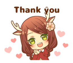 Heartwarming bambi girl sticker #12839184