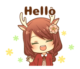 Heartwarming bambi girl sticker #12839186