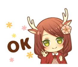 Heartwarming bambi girl sticker #12839187