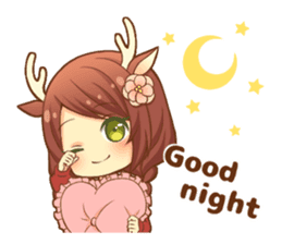 Heartwarming bambi girl sticker #12839188