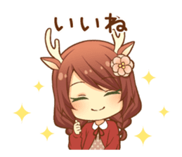 Heartwarming bambi girl sticker #12839190