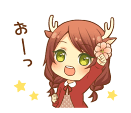 Heartwarming bambi girl sticker #12839191