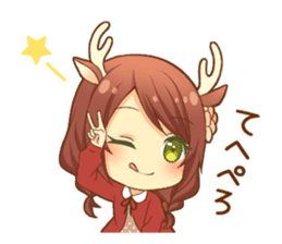Heartwarming bambi girl sticker #12839192