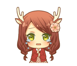 Heartwarming bambi girl sticker #12839198