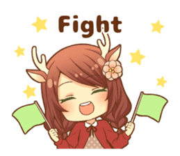 Heartwarming bambi girl sticker #12839199