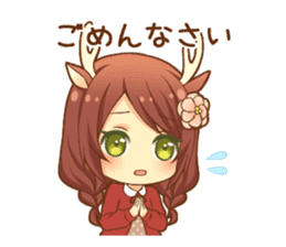 Heartwarming bambi girl sticker #12839205