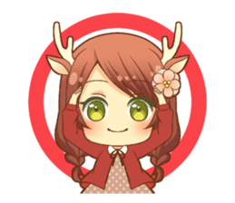 Heartwarming bambi girl sticker #12839208