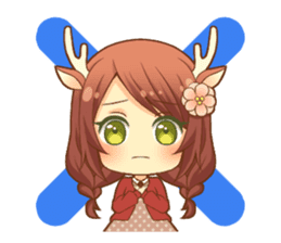 Heartwarming bambi girl sticker #12839209